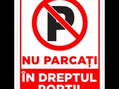 Nu parcati in dreptul portii semn